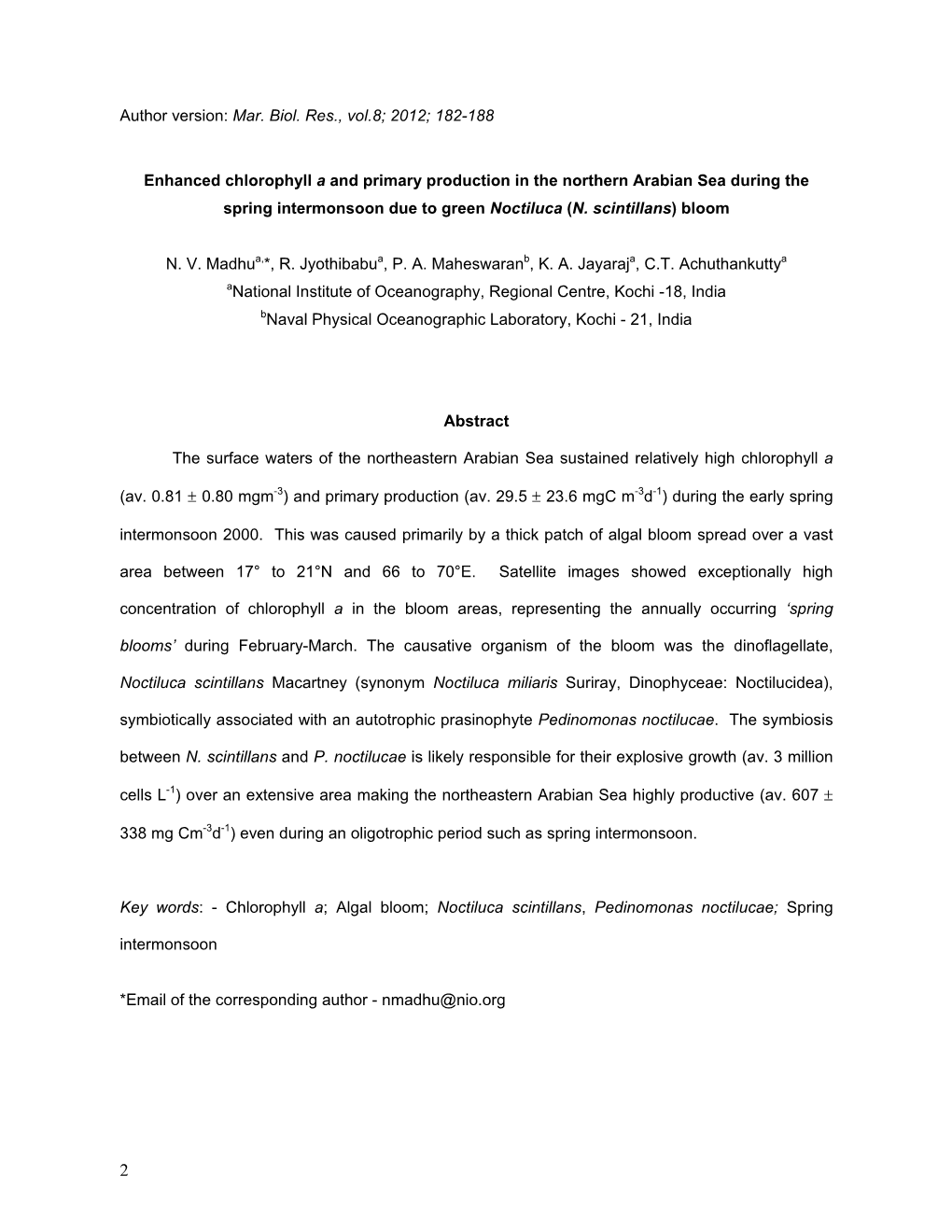 182-188 Enhanced Chlorophyll a and Primary Production in the Northern