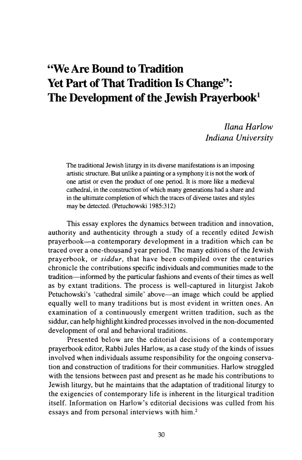 The Development of the Jewish Prayerbook'