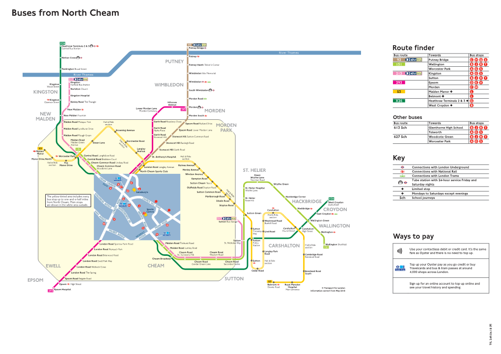 Buses from North Cheam