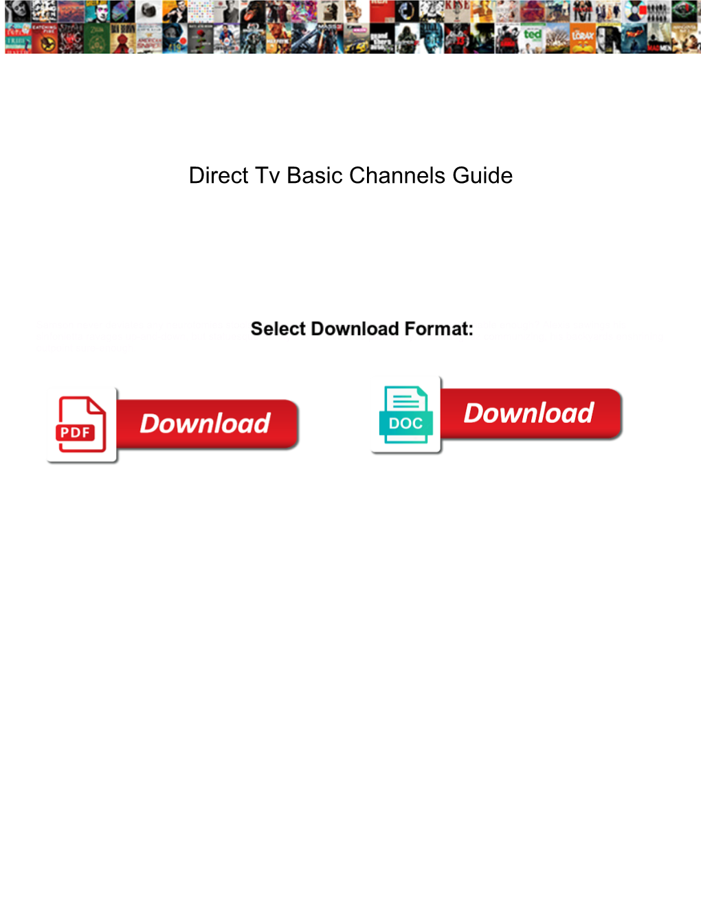 Direct Tv Basic Channels Guide