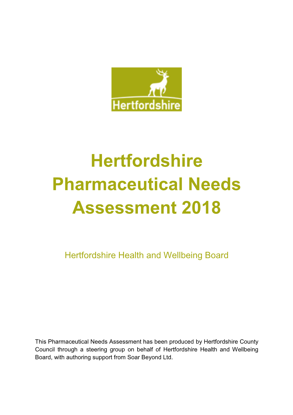 Hertfordshire Pharmaceutical Needs Assessment 2018