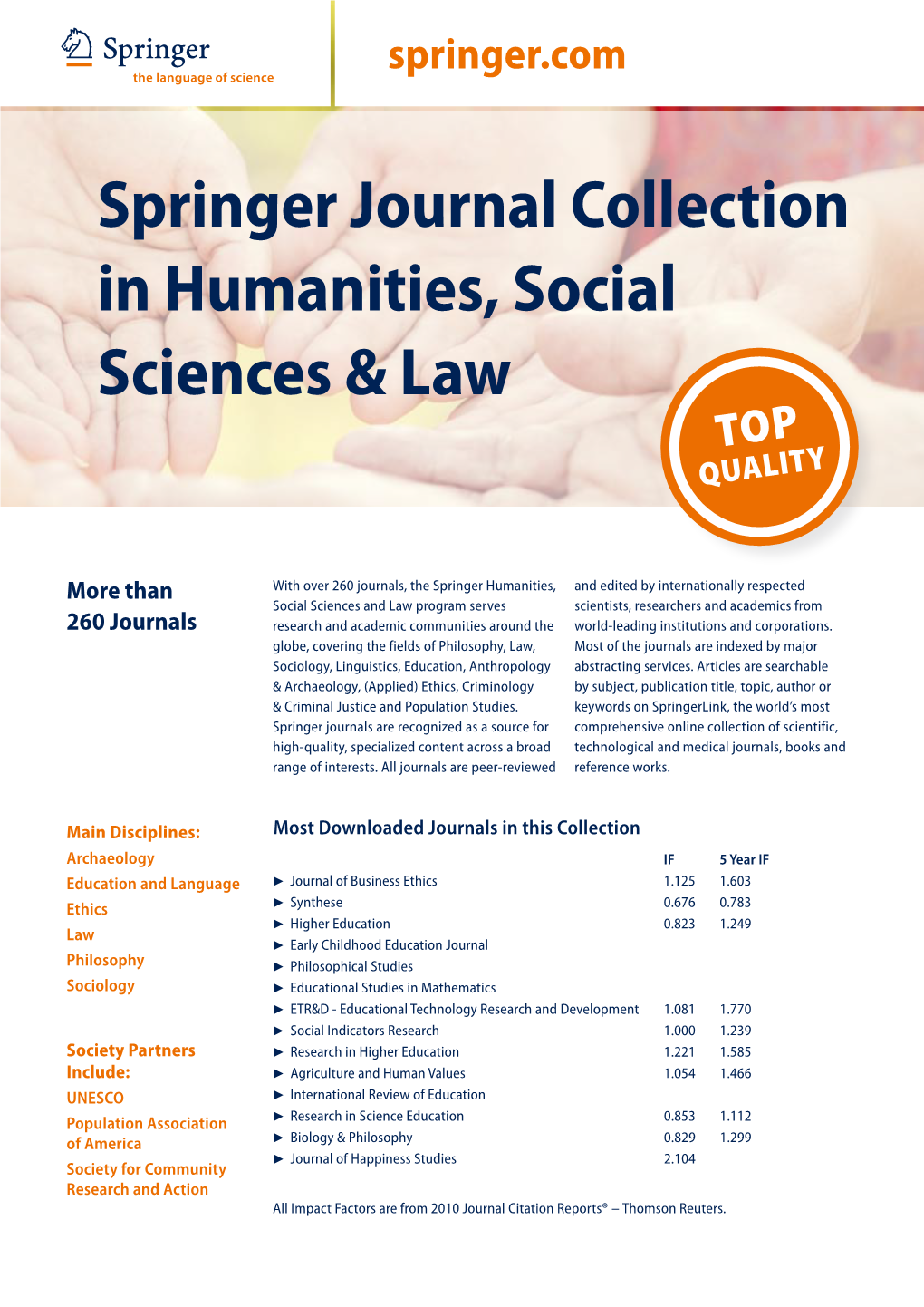 Springer Journal Collection in Humanities, Social Sciences &