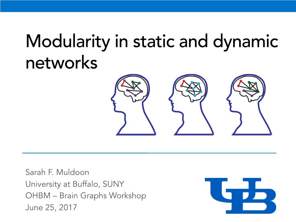 Modularity in Static and Dynamic Networks