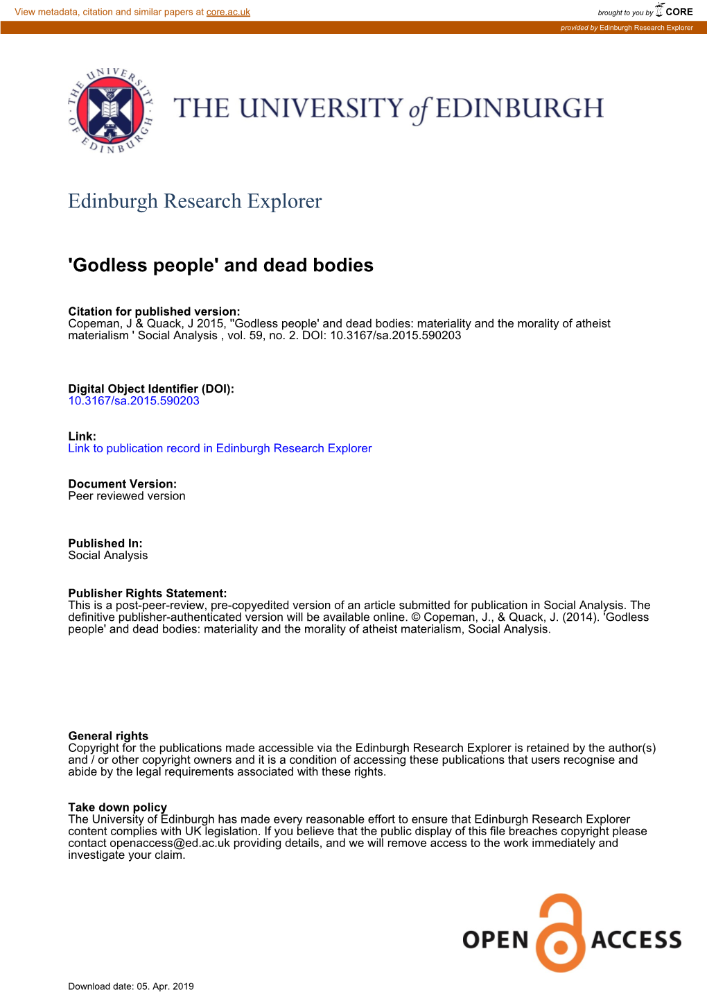 Edinburgh Research Explorer