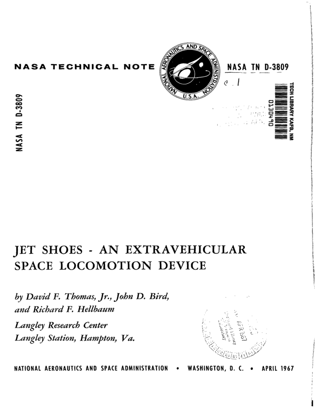 Jet Shoes - an Extravehicular Space Locomotion Device