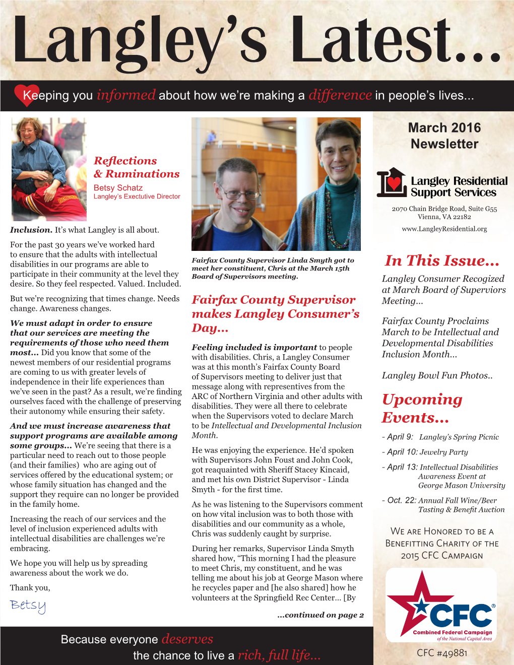 March 2016 LRSS Newsletter -V3.Indd