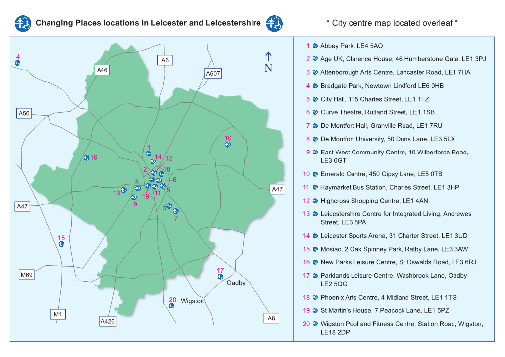 City Centre Map Located Overleaf *