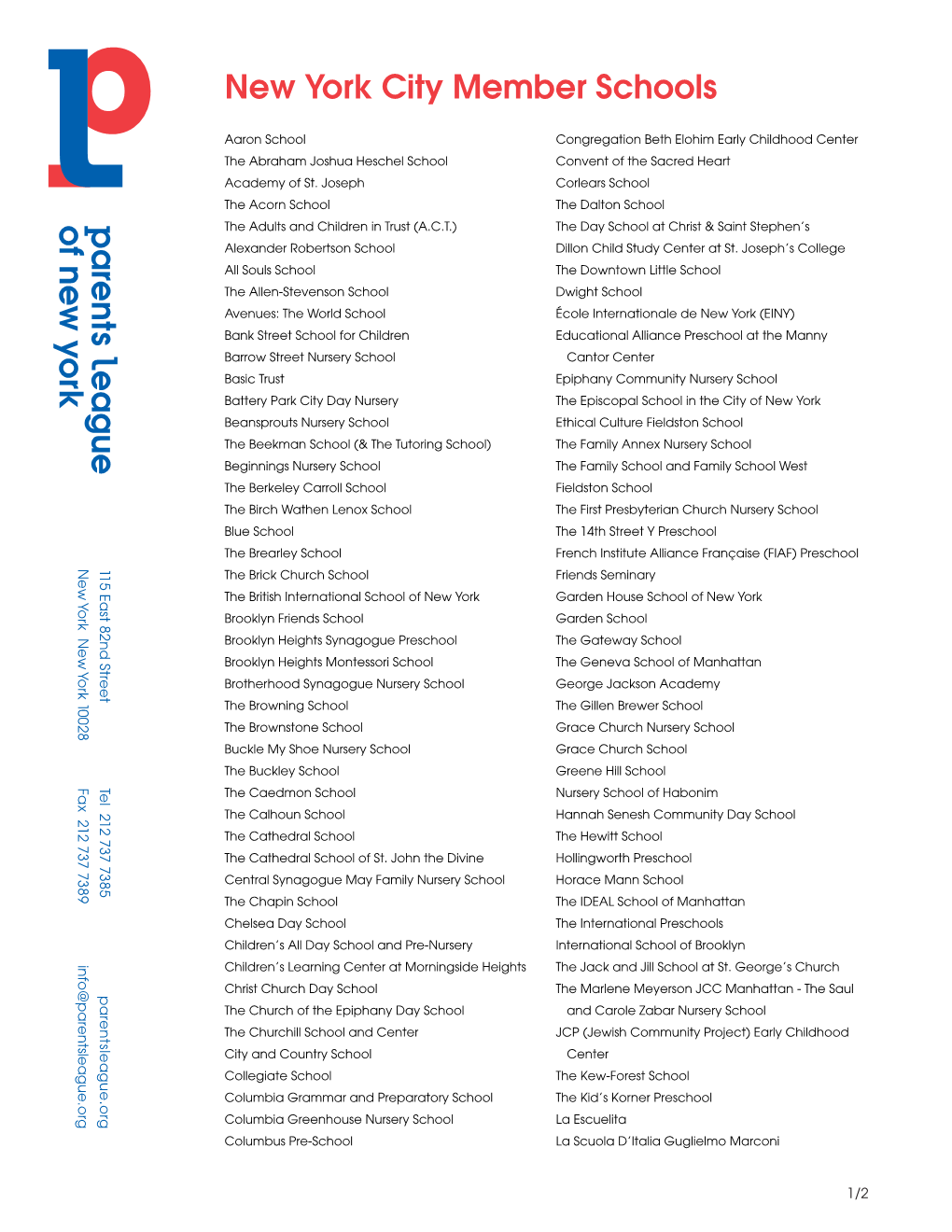 New York City Member Schools