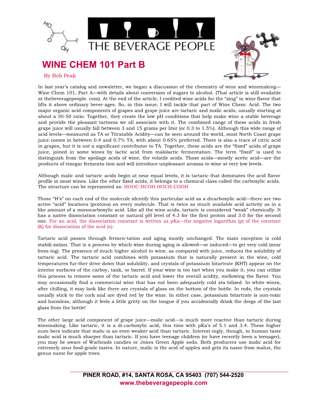 WINE CHEM 101 Part B by Bob Peak