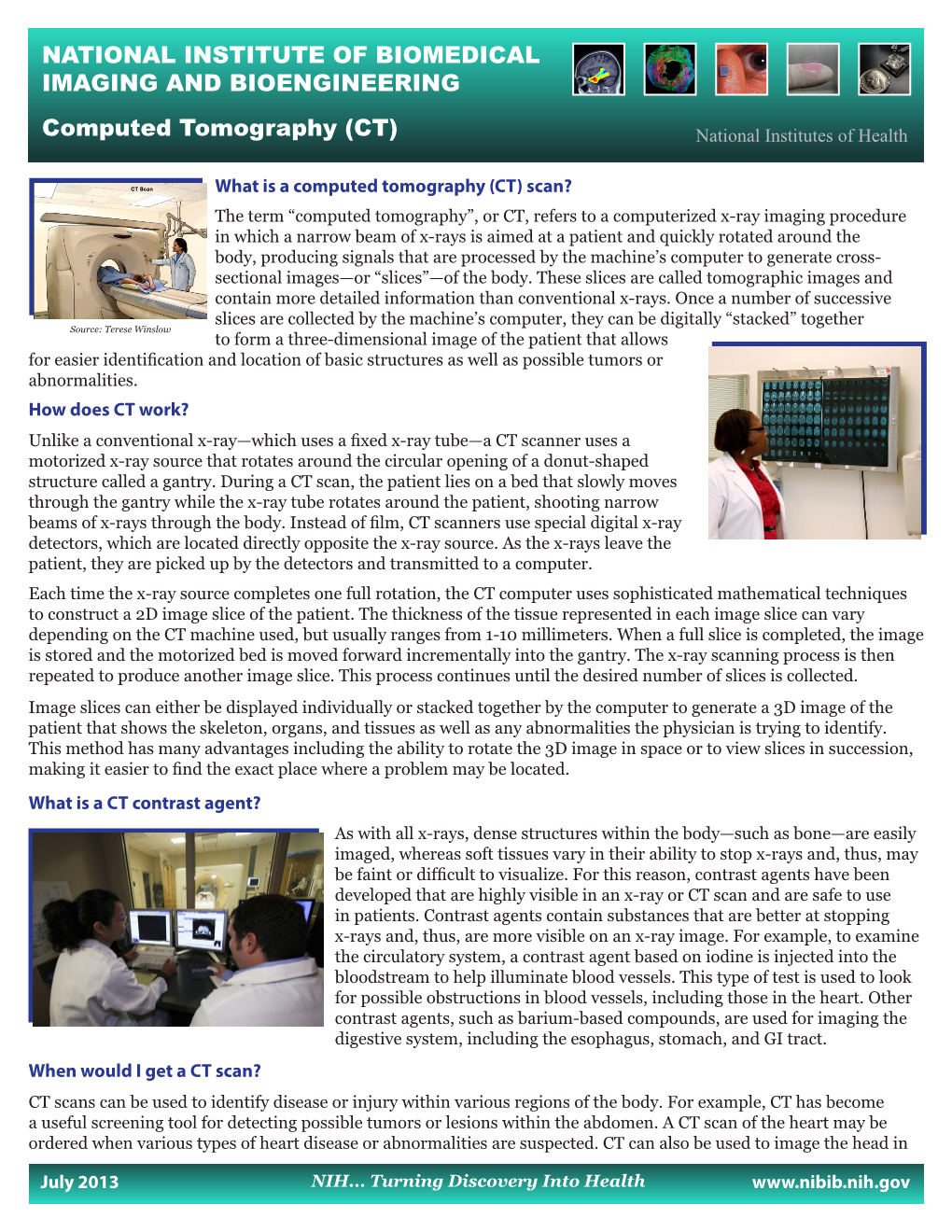 Computed Tomography (CT) National Institutes of Health