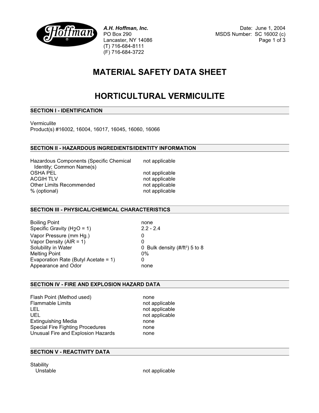 Material Safety Data Sheet s24