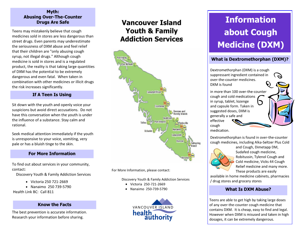 Information About Cough Medicine (DXM)