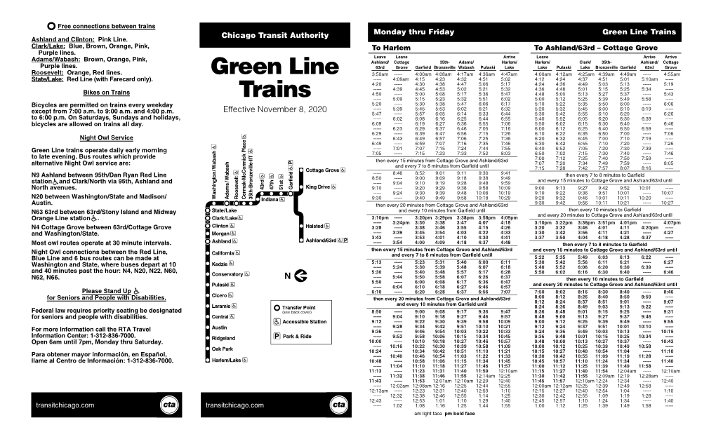 Green Line Trains Ashland and Clinton: Pink Line