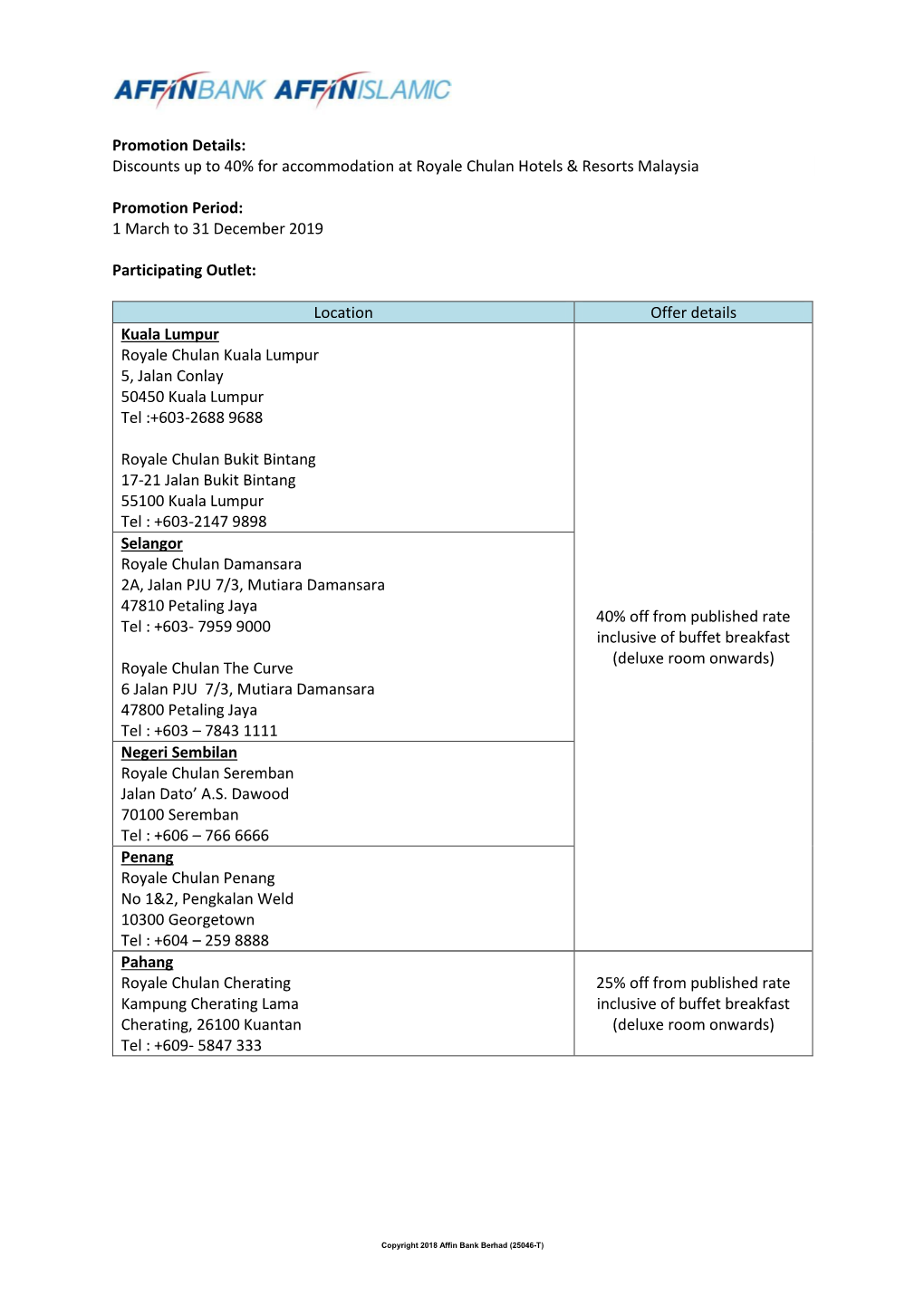 Fees & Charges