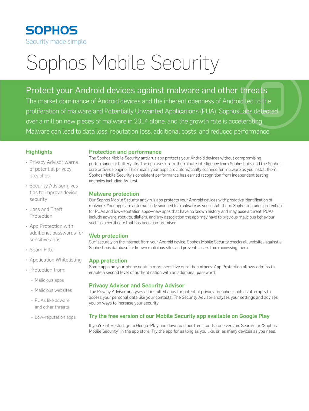 Sophos Mobile Security