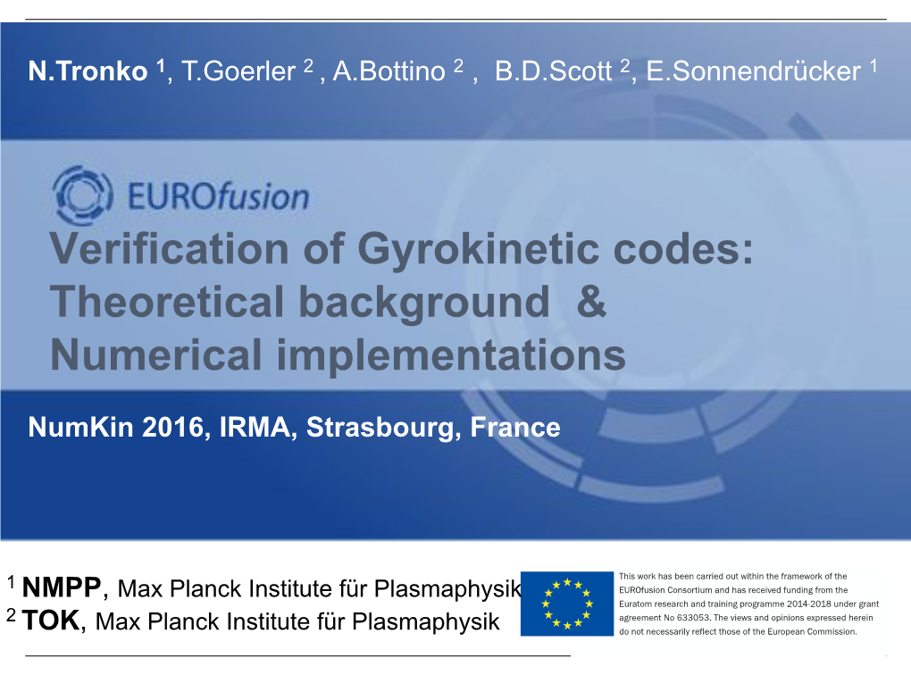 Verification of Gyrokinetic Codes: Theoretical Background & Numerical Implementations