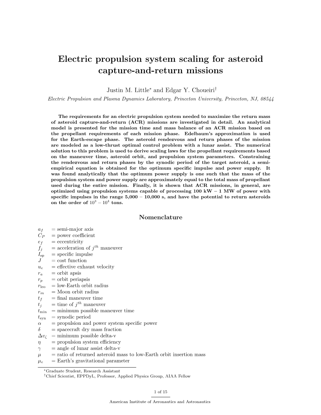 Electric Propulsion System Scaling for Asteroid Capture-And-Return Missions