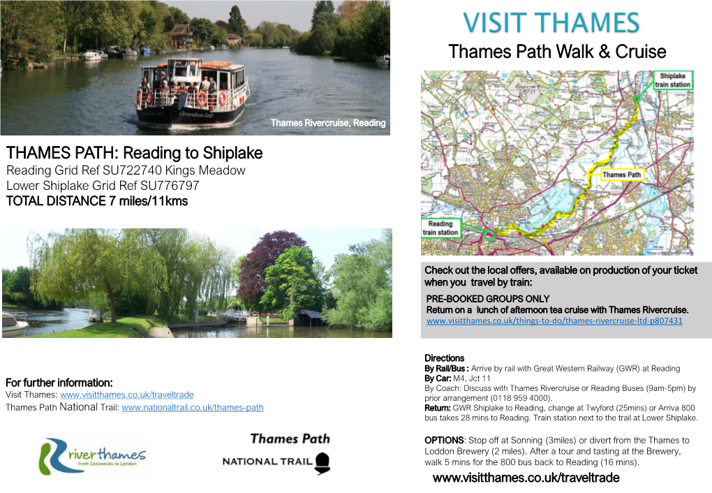 Thames Path Walk & Cruise