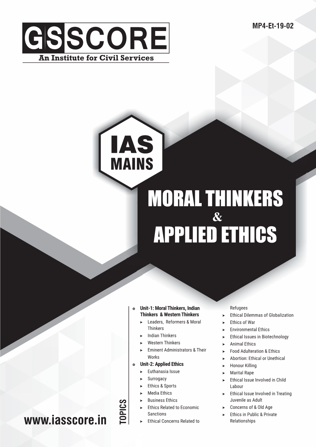 Moral Thinkers Applied Ethics