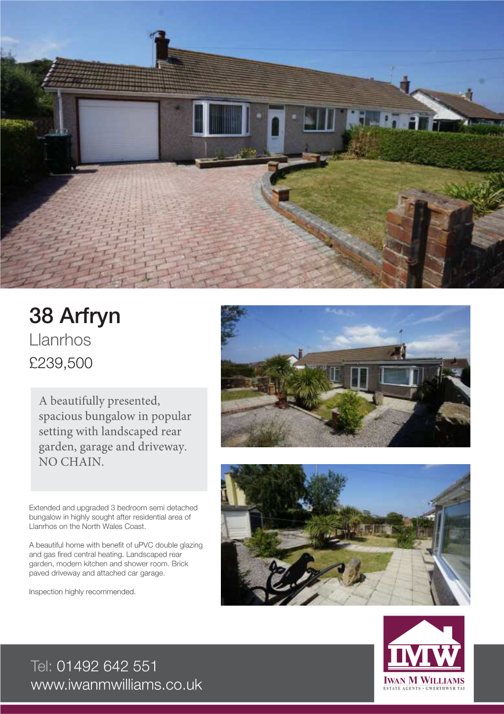 38 Arfryn Llanrhos £239,500