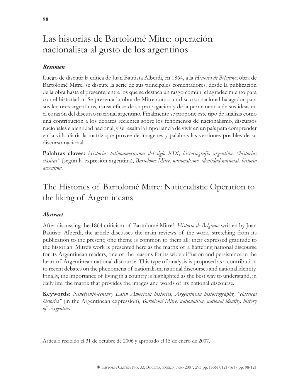 Las Historias De Bartolomé Mitre: Operación Nacionalista Al Gusto De Los Argentinos