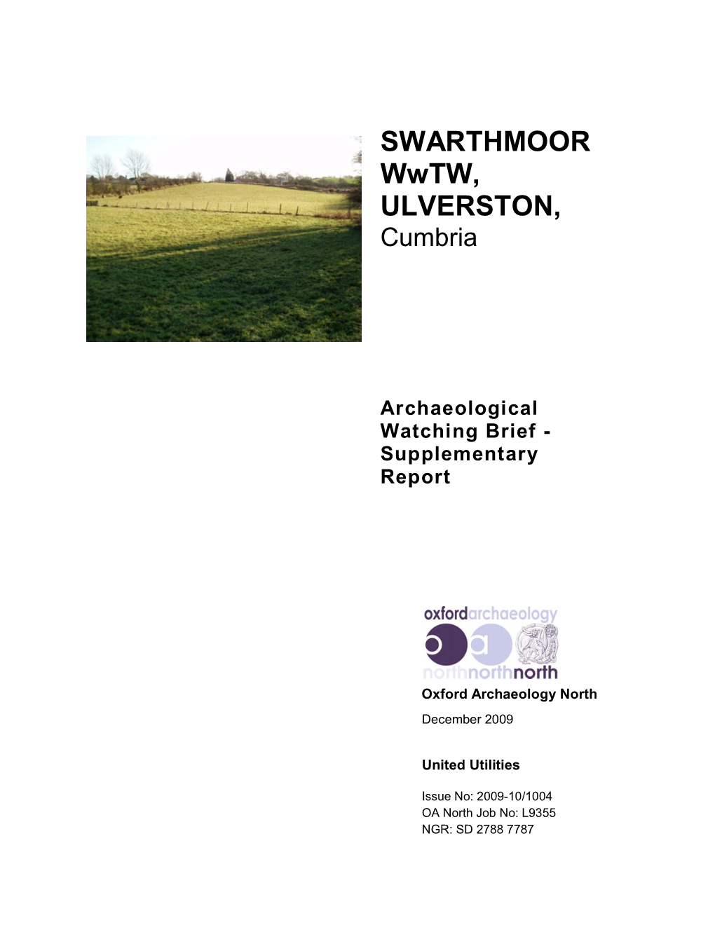 SWARTHMOOR Wwtw, ULVERSTON, Cumbria