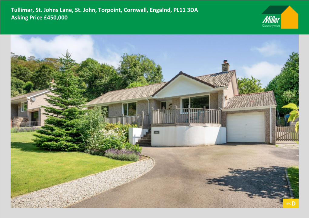 Tullimar, St. Johns Lane, St. John, Torpoint, Cornwall, Engalnd, PL11 3DA Asking Price £450,000