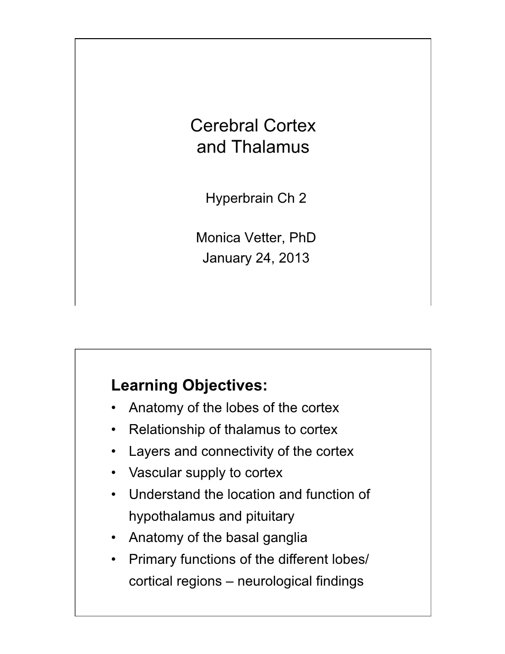 Cortex and Thalamus Lecture.Pptx