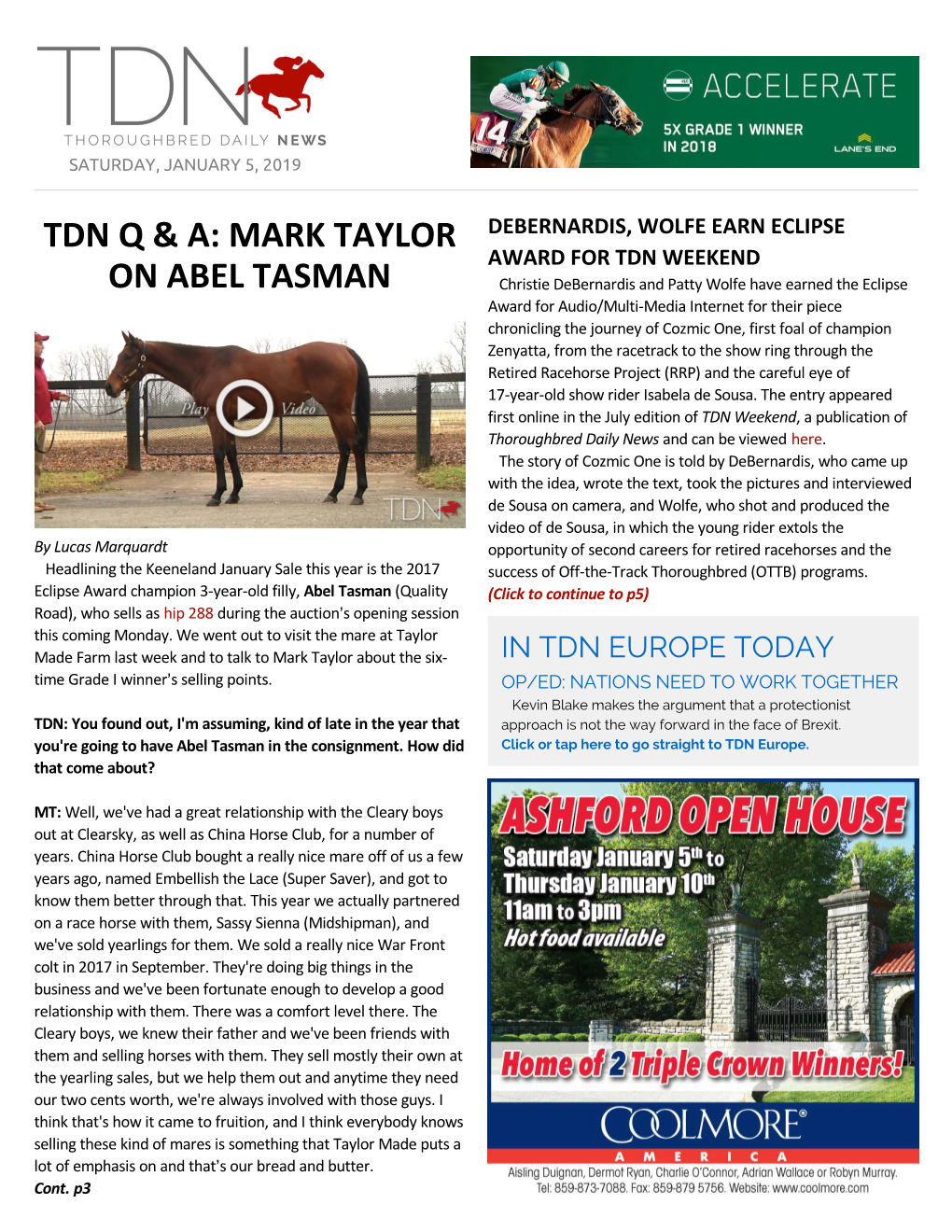 Tdn Q & A: Mark Taylor on Abel Tasman