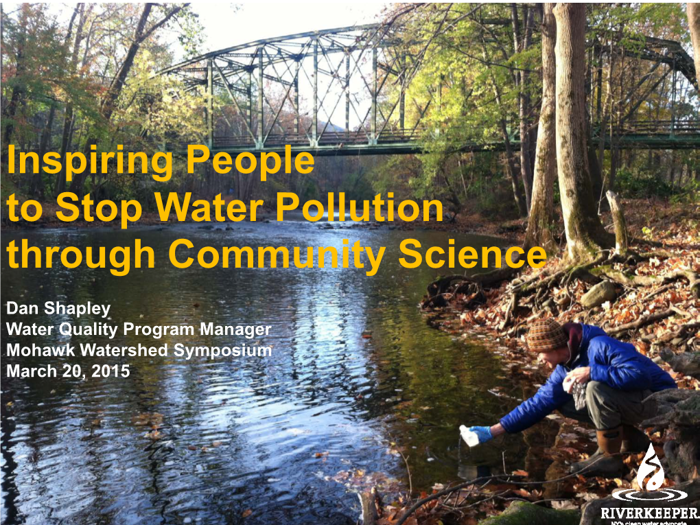 Inspiring People to Stop Water Pollution Through Community Science