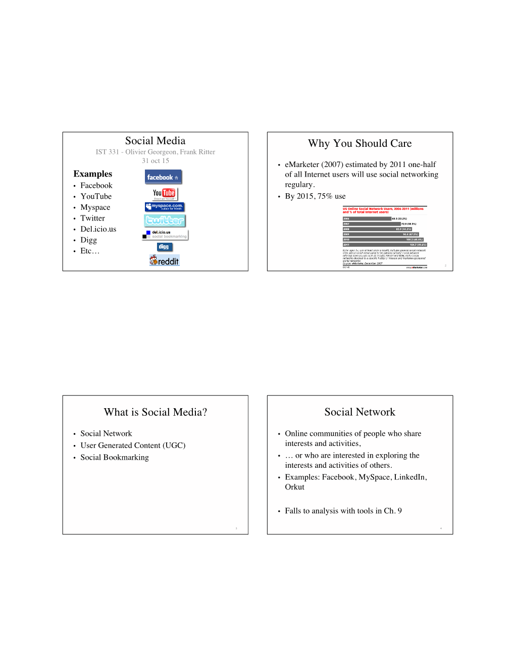 Social Media Why You Should Care What Is Social Media? Social Network