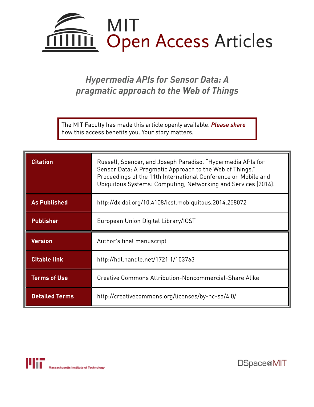 Hypermedia Apis for Sensor Data: a Pragmatic Approach to the Web of Things