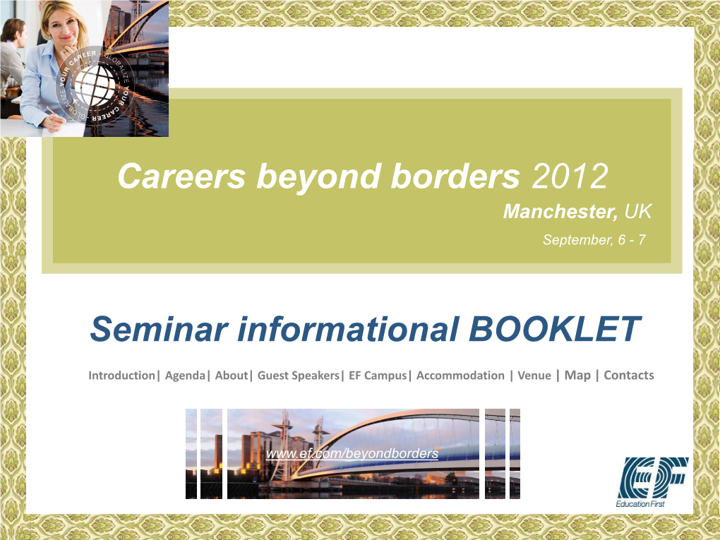 Careers Beyond Borders 2012 Seminar Informational BOOKLET