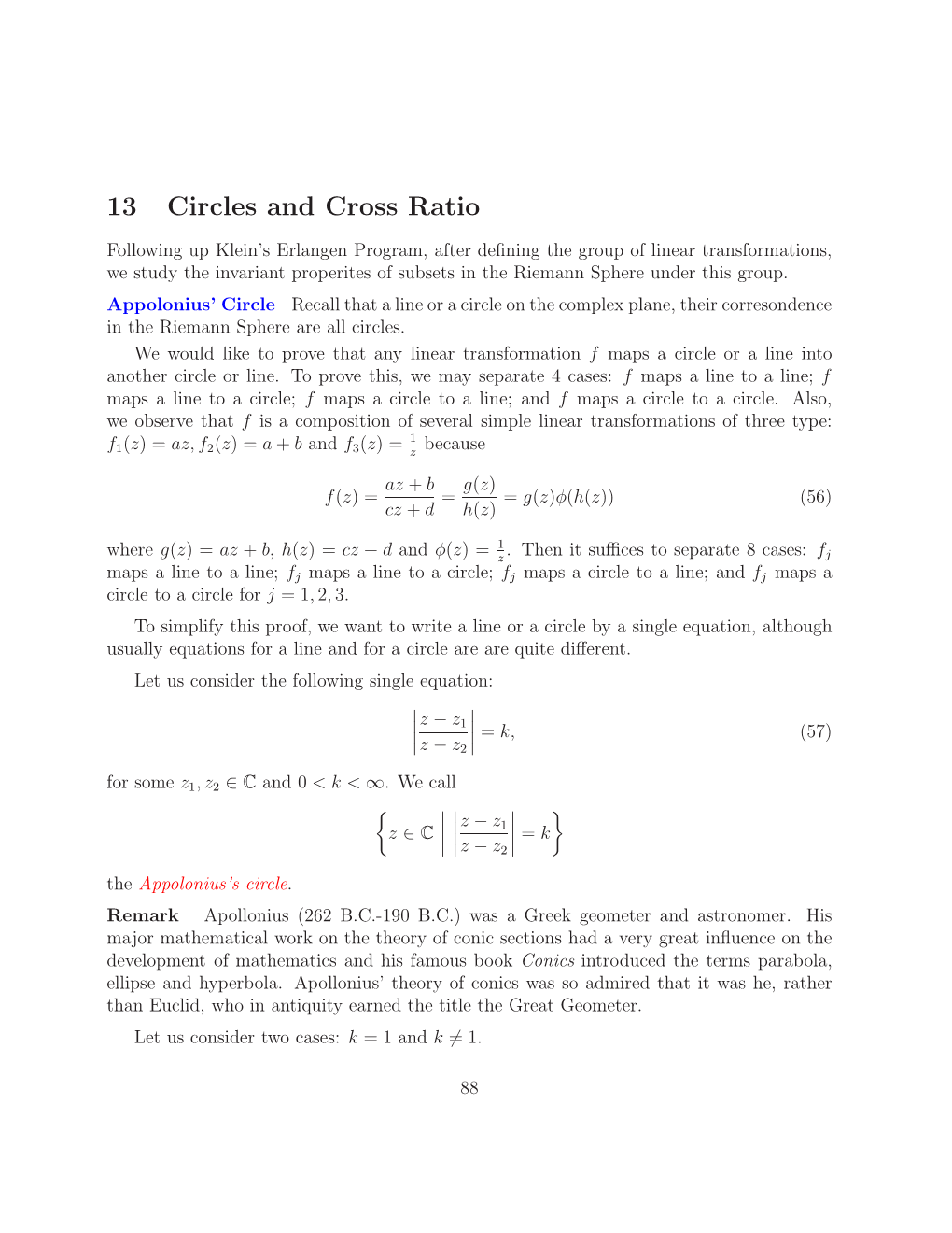 13 Circles and Cross Ratio