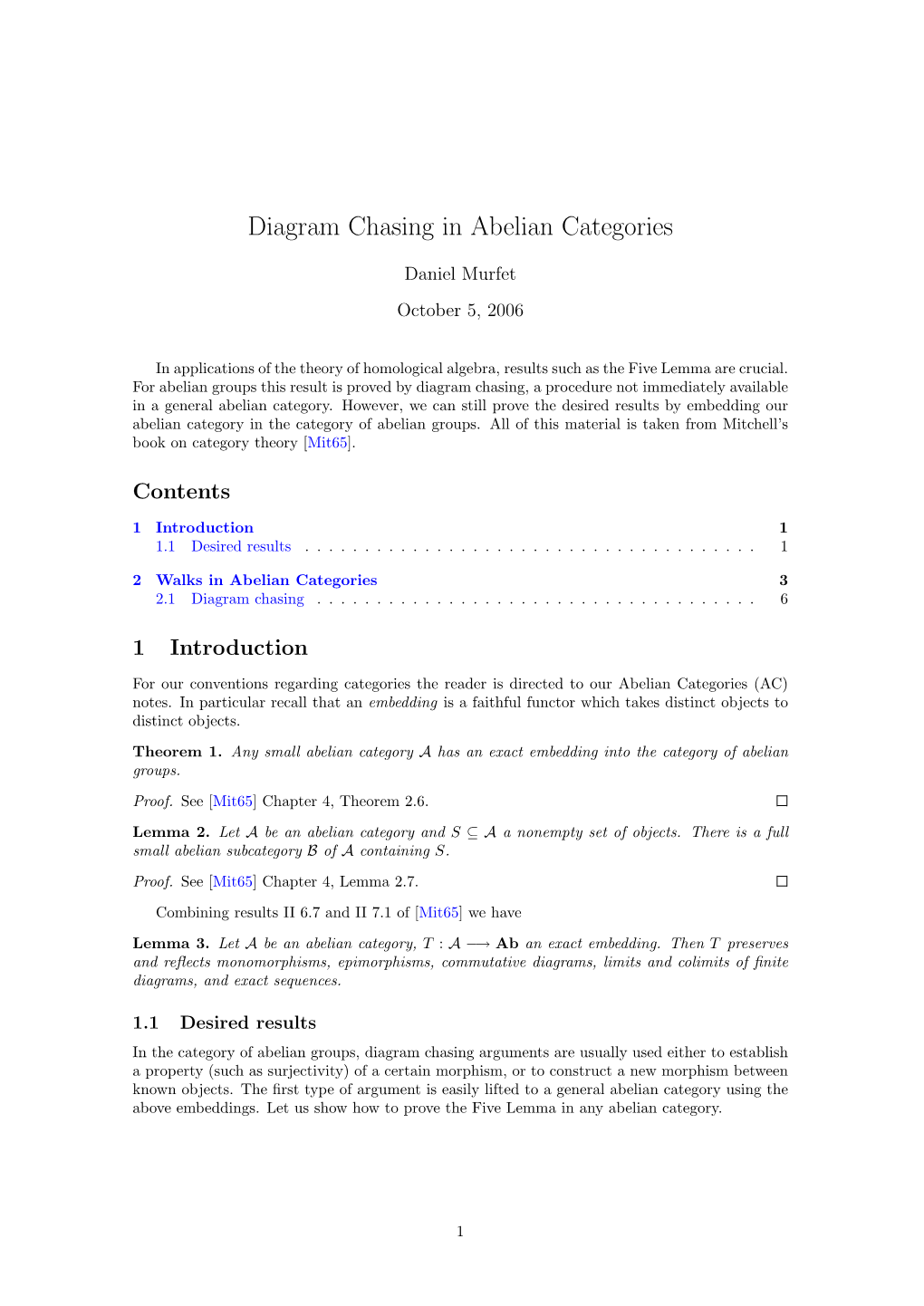 Diagram Chasing in Abelian Categories