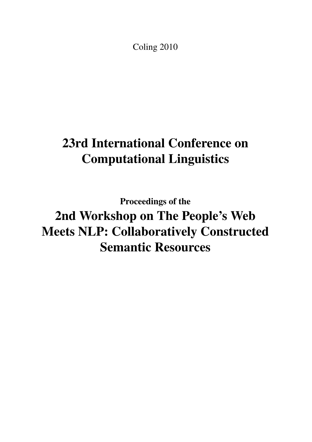 Proceedings of the 46Th Annual Meeting of the Association for Computational Linguistics on Hu- Man Language Technologies, Pages 9–12