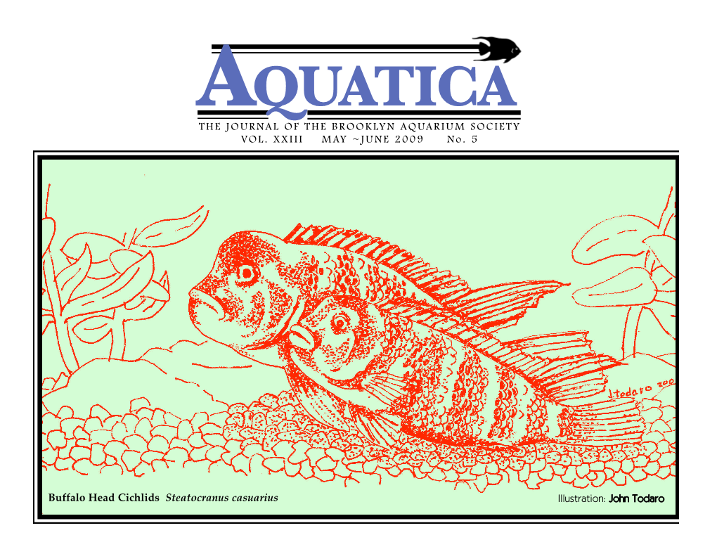 May Be Reprinted by Other Non-Profit Organizations, Provided Proper Credit Is Given to the Author and Aquatica, and Two Copies Are Sent to the Exchange Editor