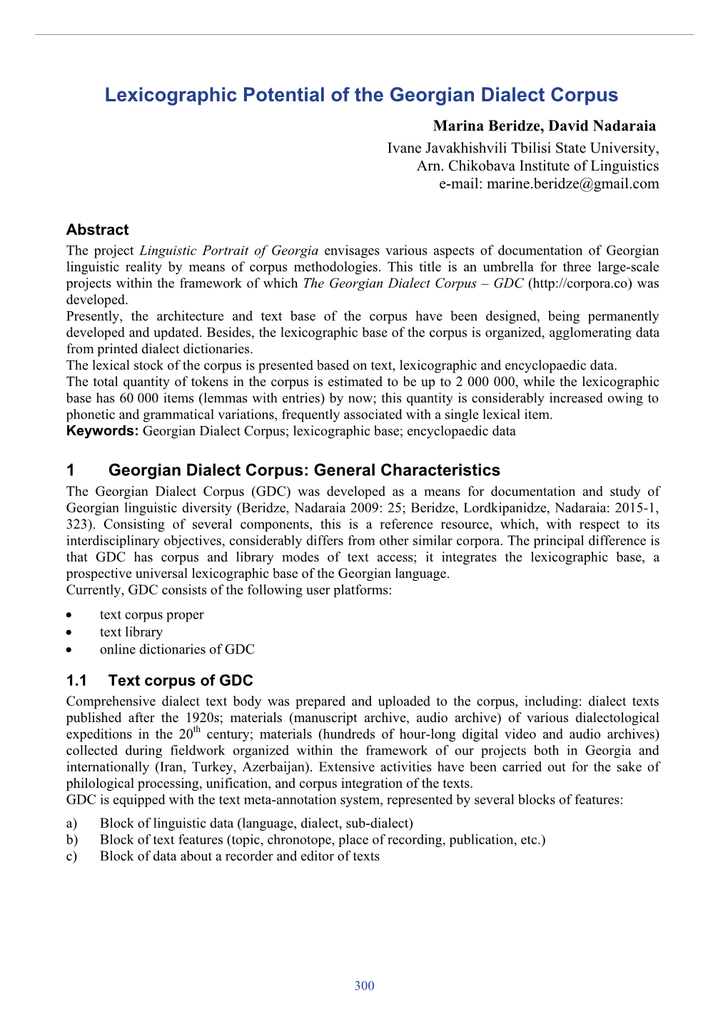 Lexicographic Potential of the Georgian Dialect Corpus