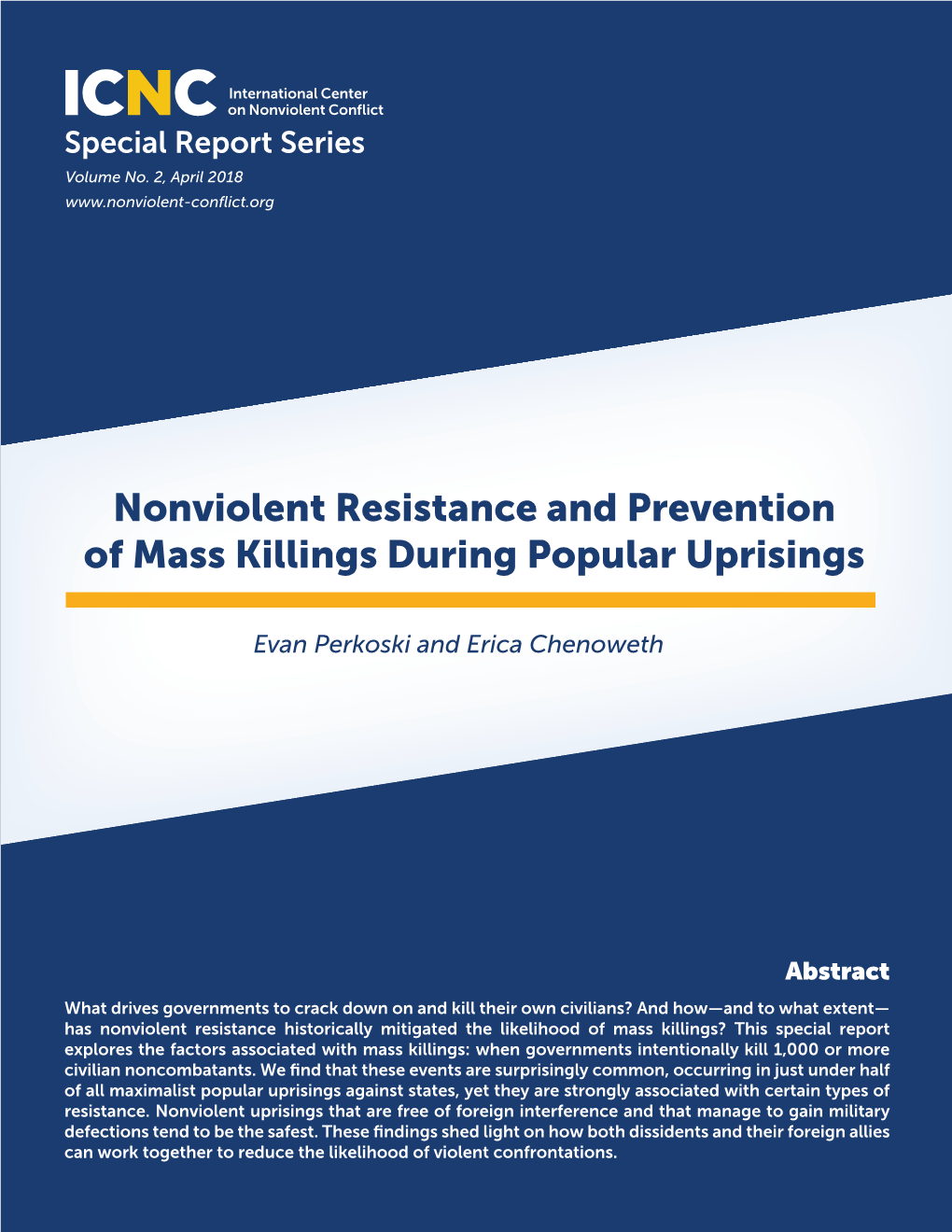 Nonviolent Resistance and Prevention of Mass Killings During Popular Uprisings