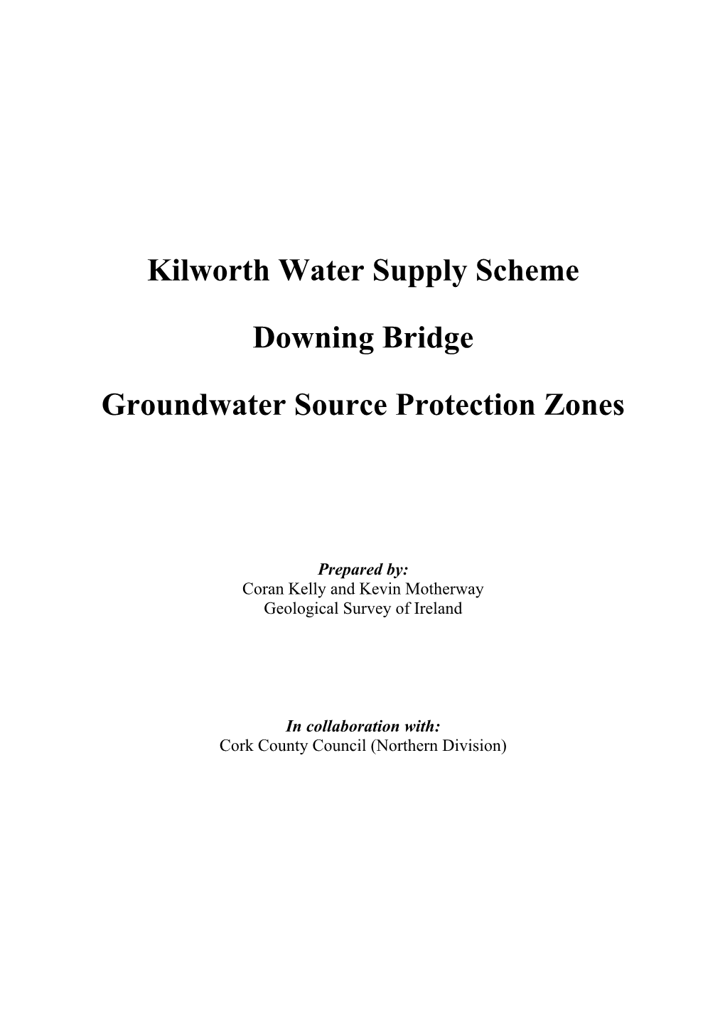 Kilworth Water Supply Scheme Downing Bridge Groundwater