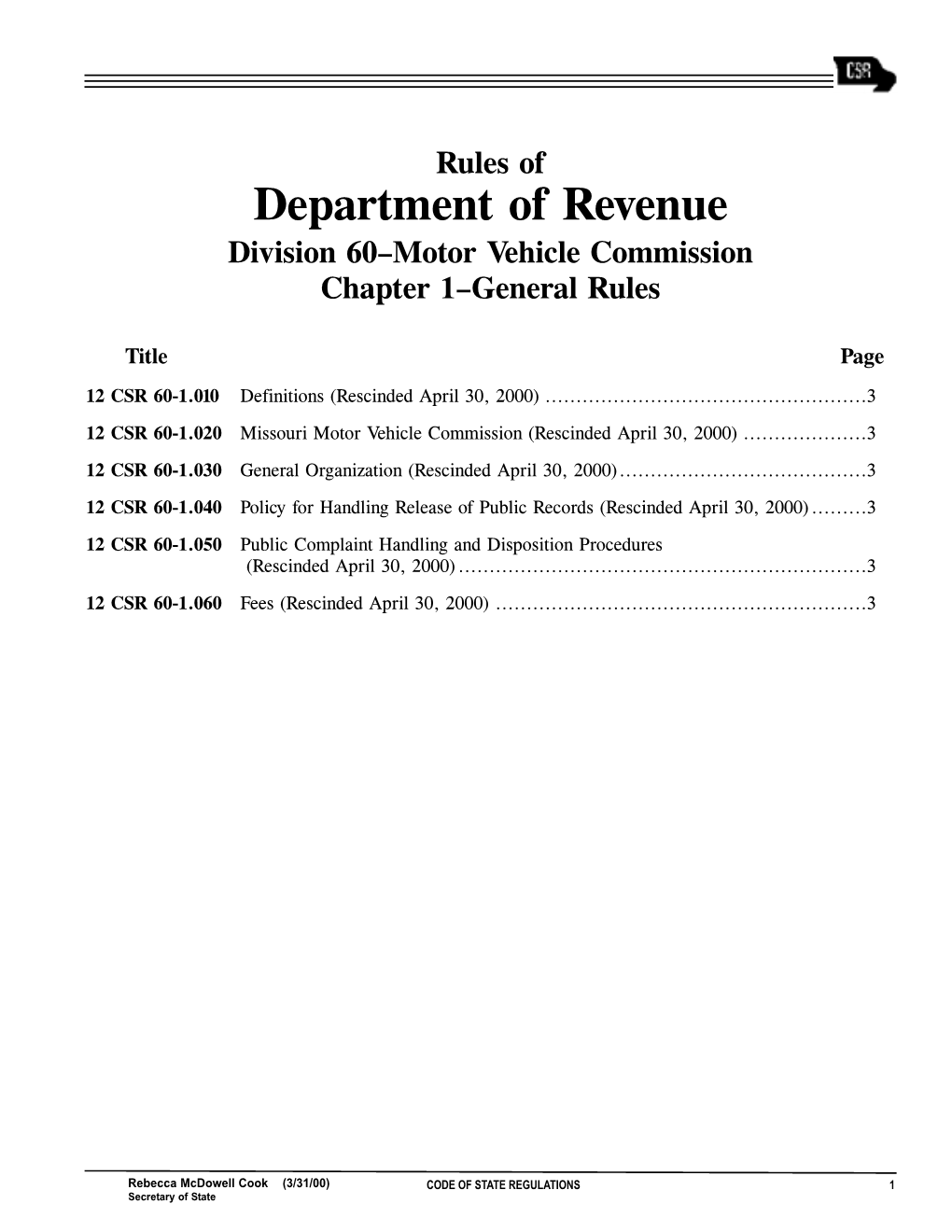 12C60-1—Motor Vehicle Commission