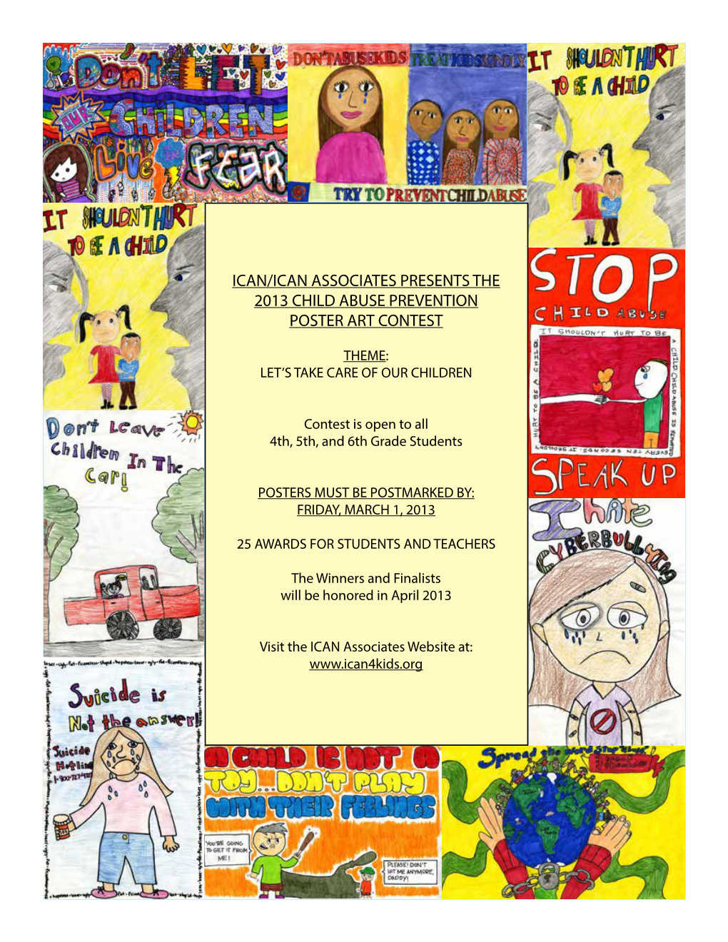 Ican/Ican Associates Presents the 2013 Child Abuse Prevention Poster Art Contest