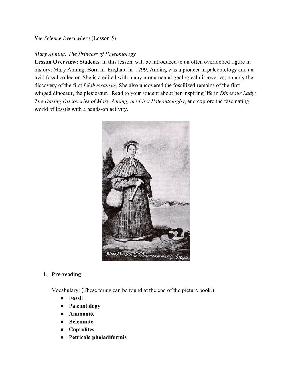 See Science Everywhere​(Lesson 5) Mary Anning