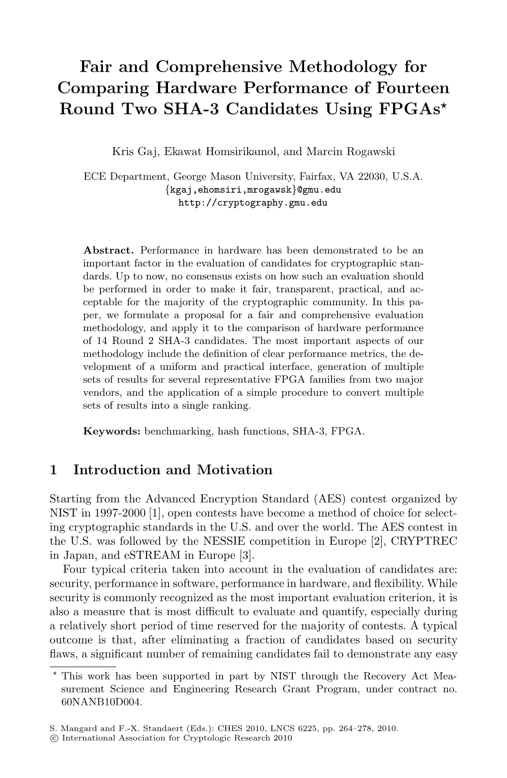 Fair and Comprehensive Methodology for Comparing Hardware Performance of Fourteen Round Two SHA-3 Candidates Using Fpgas