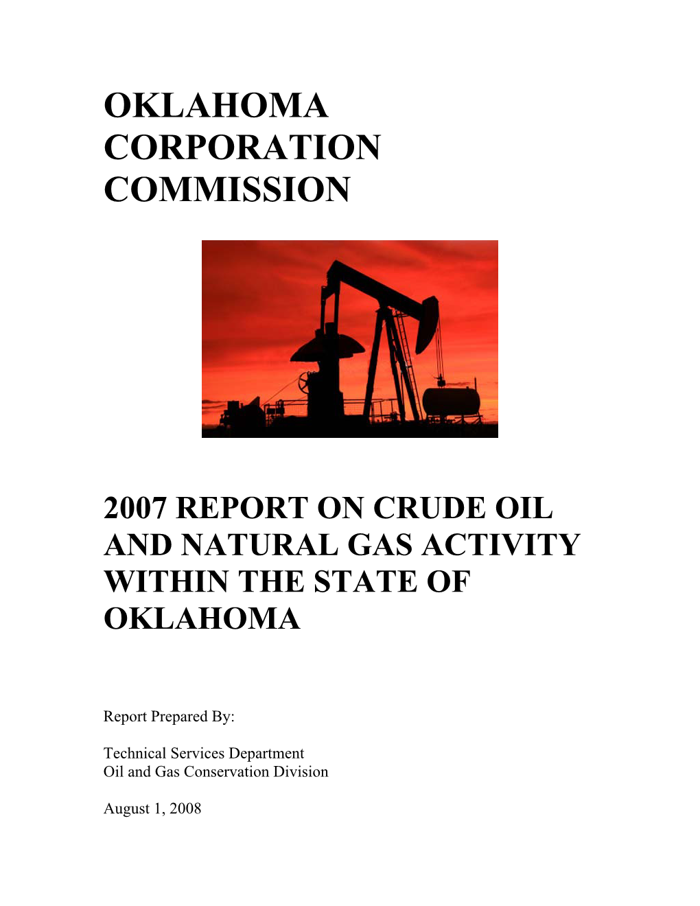 OCC Oil and Gas Annual Report for 2007