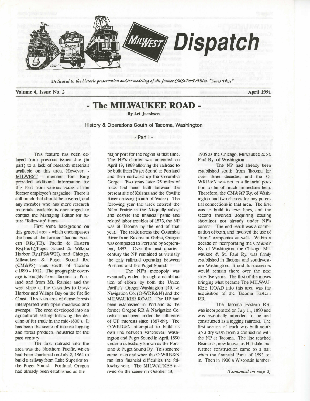 Milwest Dispatch April 1991