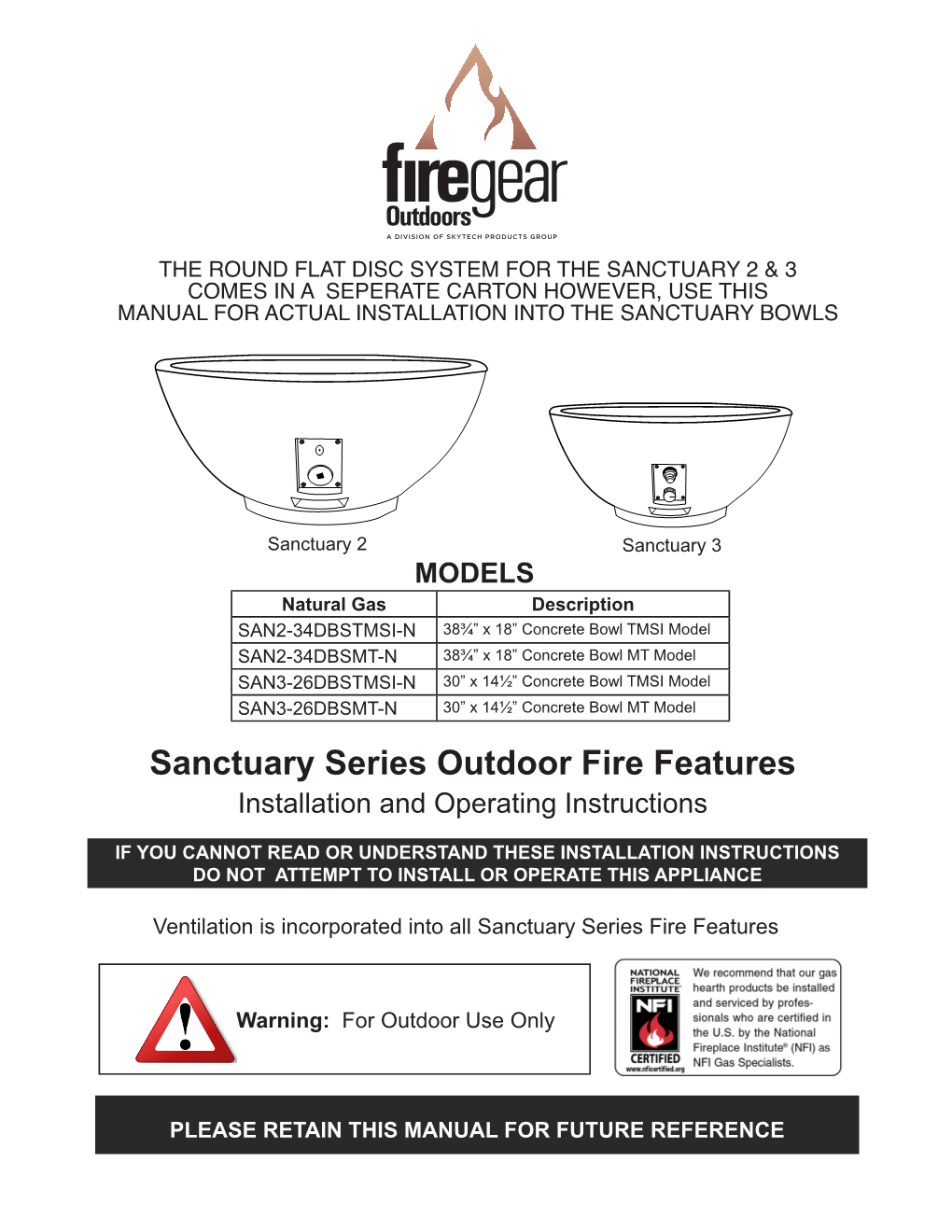 Sanctuary Series 2 and 3 Installation Manual