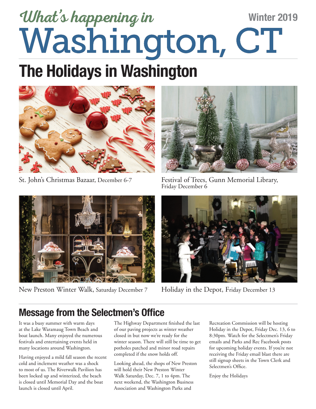 Winter 2019 Washington, CT the Holidays in Washington