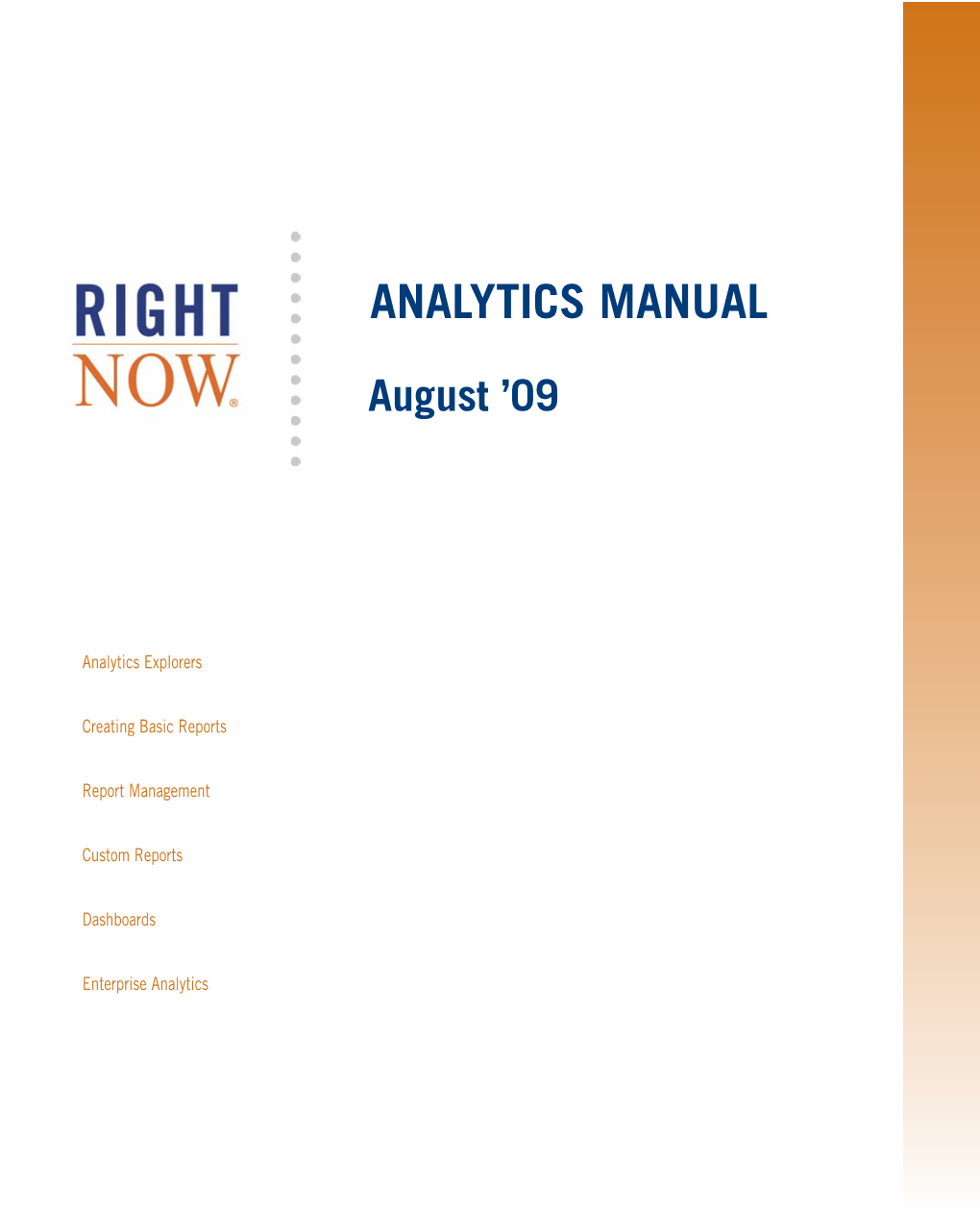 Analytics Manual