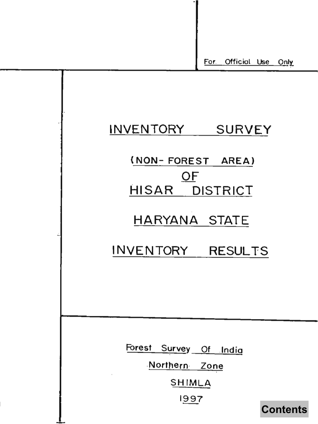 Survey Hisar District Haryana State Inventory Results